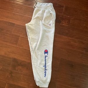 Size large grey champion sweatpants